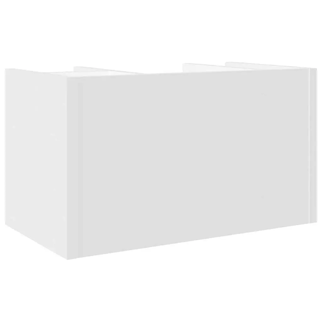 Desk Organiser Compact White 44.5x24x25cm Engineered Wood 6 Compartment Storage for Home Office Study