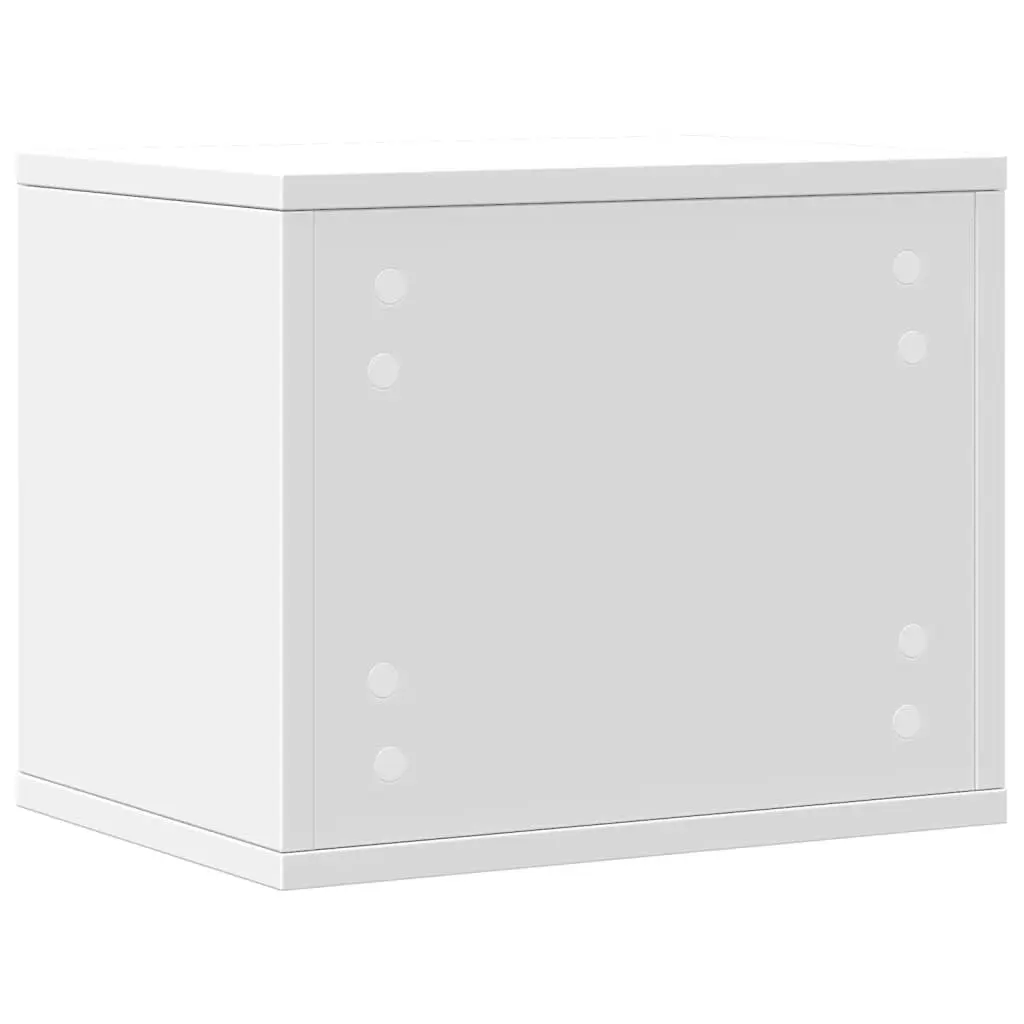 Desk Organiser White Engineered Wood Compact Storage with Compartments