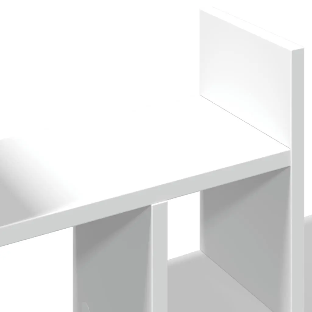 Desk Organiser White 34.5x15.5x35.5 cm Engineered Wood Adjustable Storage Shelf