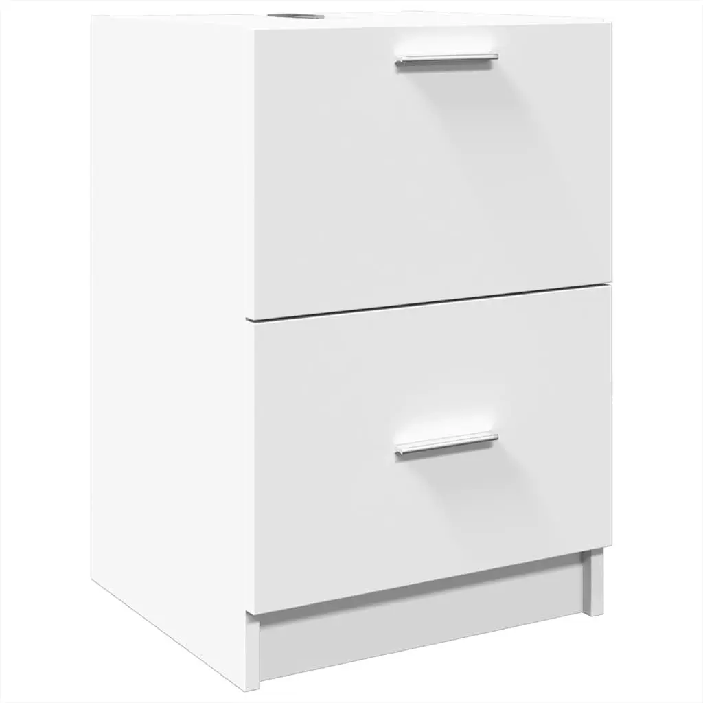 Bathroom Vanity Unit White 40x37x59cm Under Sink Storage Drawer