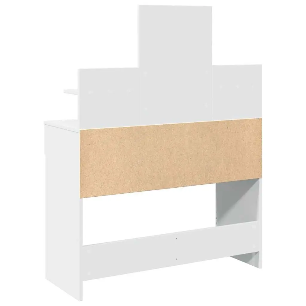 Dressing Table White 100L x 40W x 130H cm LED Mirror with Storage Drawers