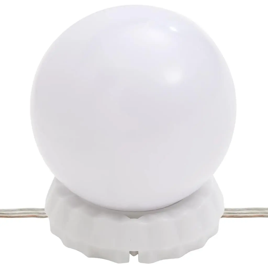 Dressing Table White 100L x 40W x 130H cm LED Mirror with Storage Drawers
