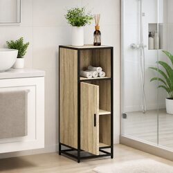 Concise and Functional Bathroom Cabinet in Brown