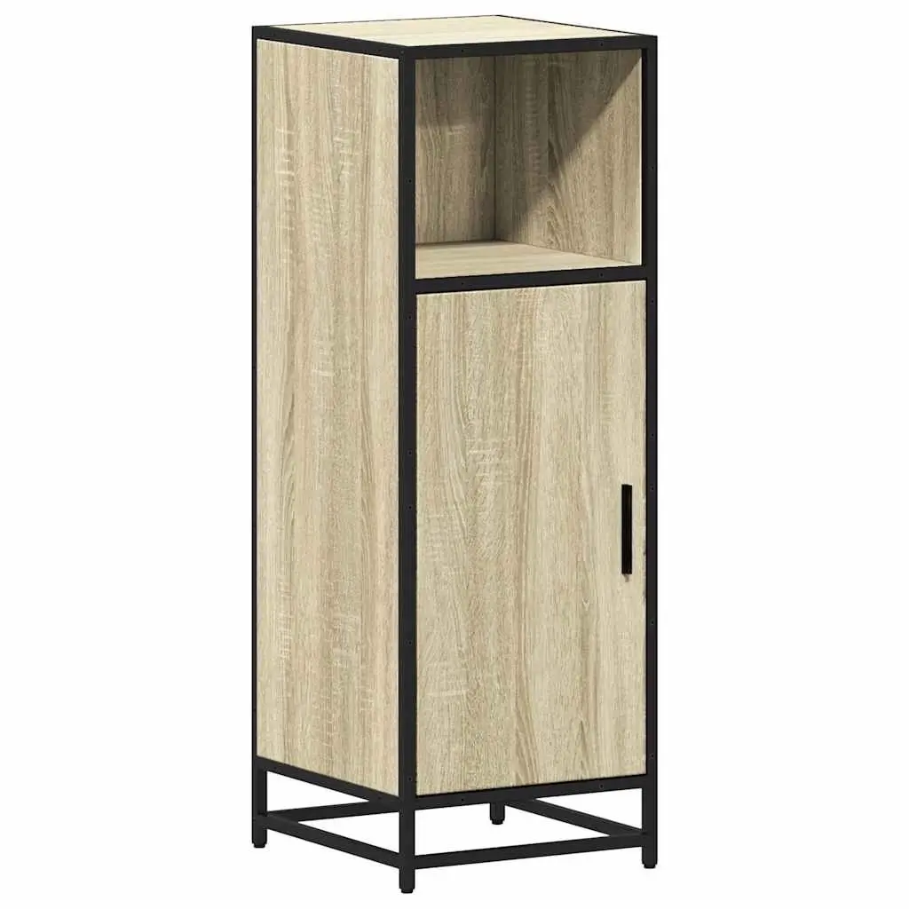 Bathroom Cabinet Brown Sonoma Oak 35x37.5x100cm Engineered Wood Storage Furniture