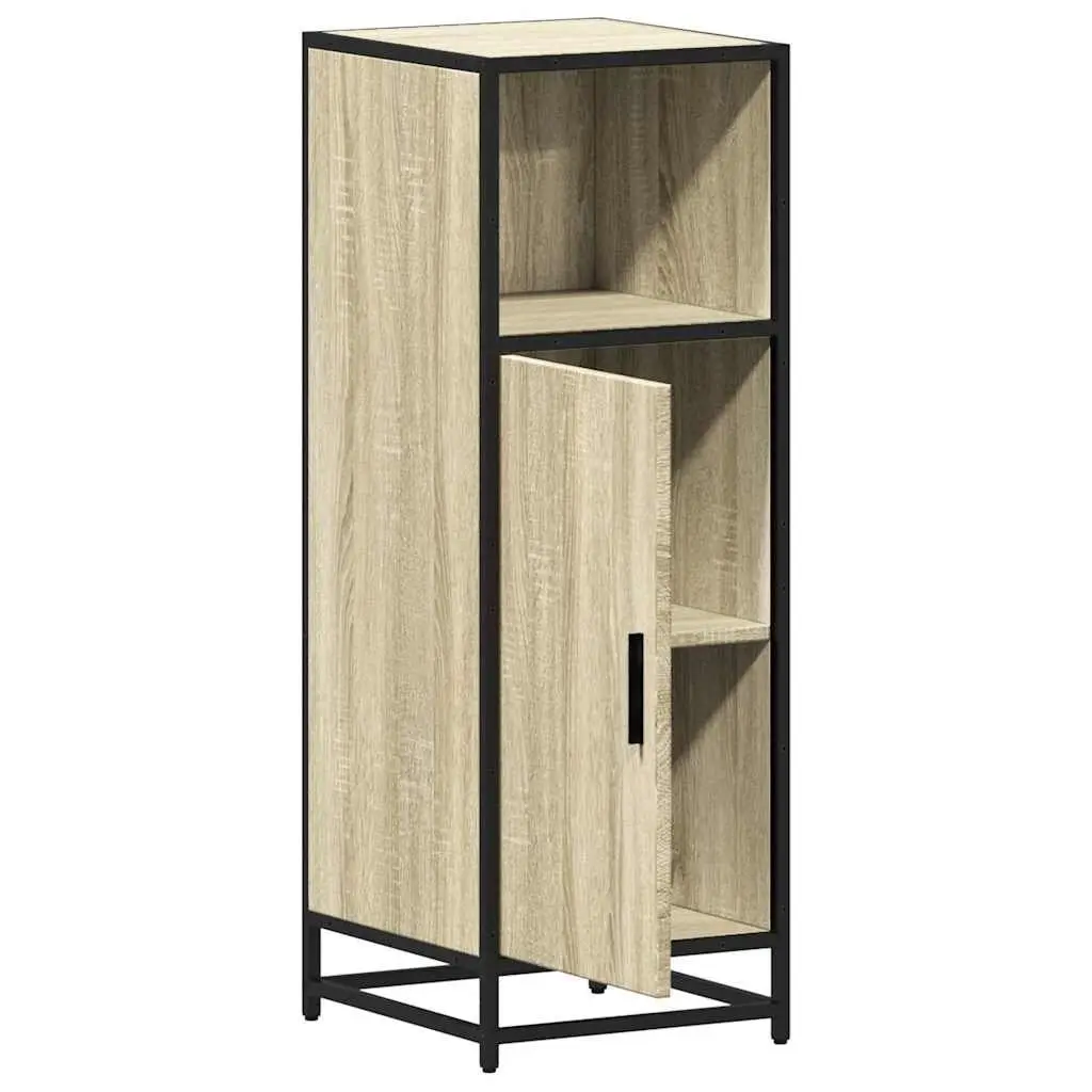 Bathroom Cabinet Brown Sonoma Oak 35x37.5x100cm Engineered Wood Storage Furniture