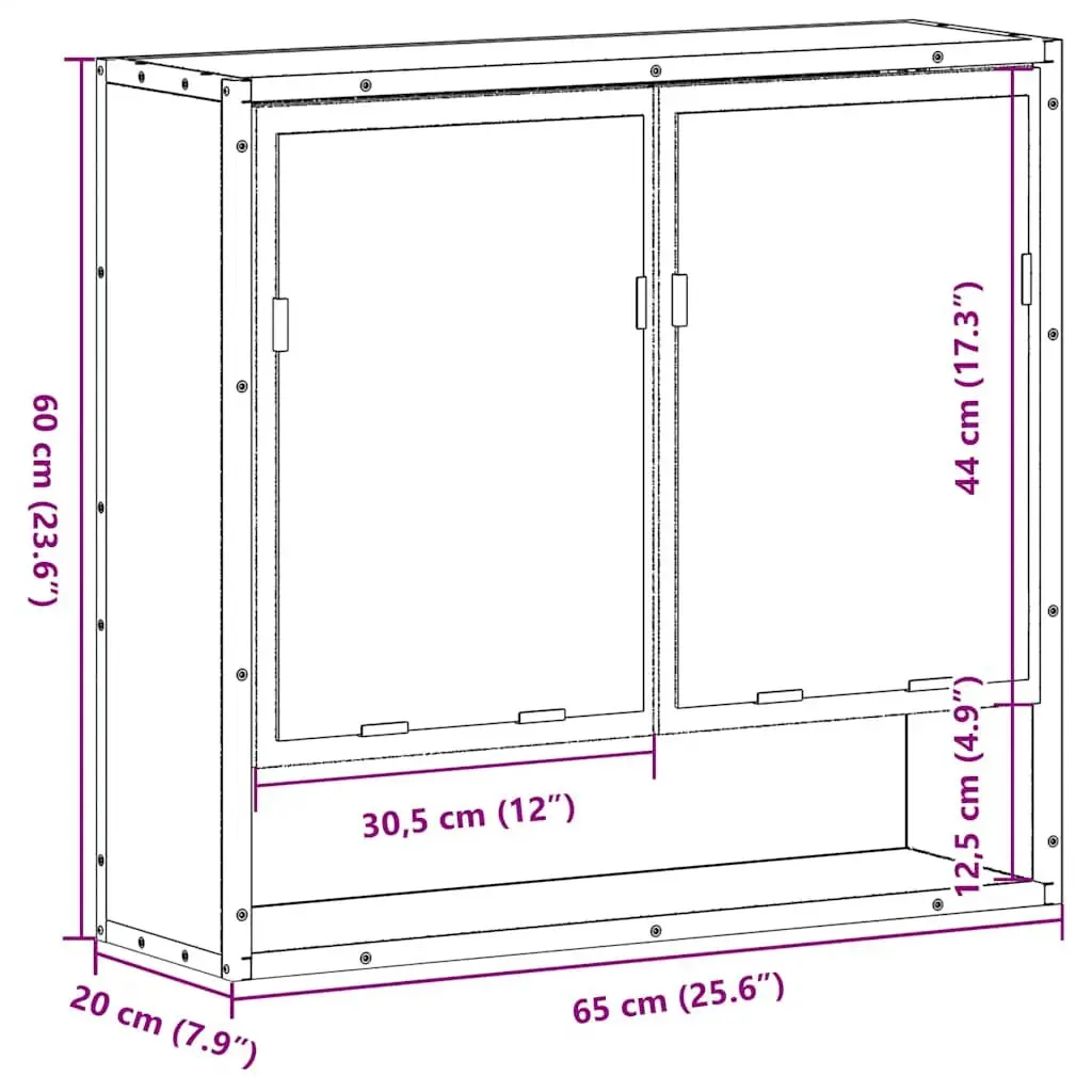 Wall-Mounted Bathroom Mirror Storage Unit
