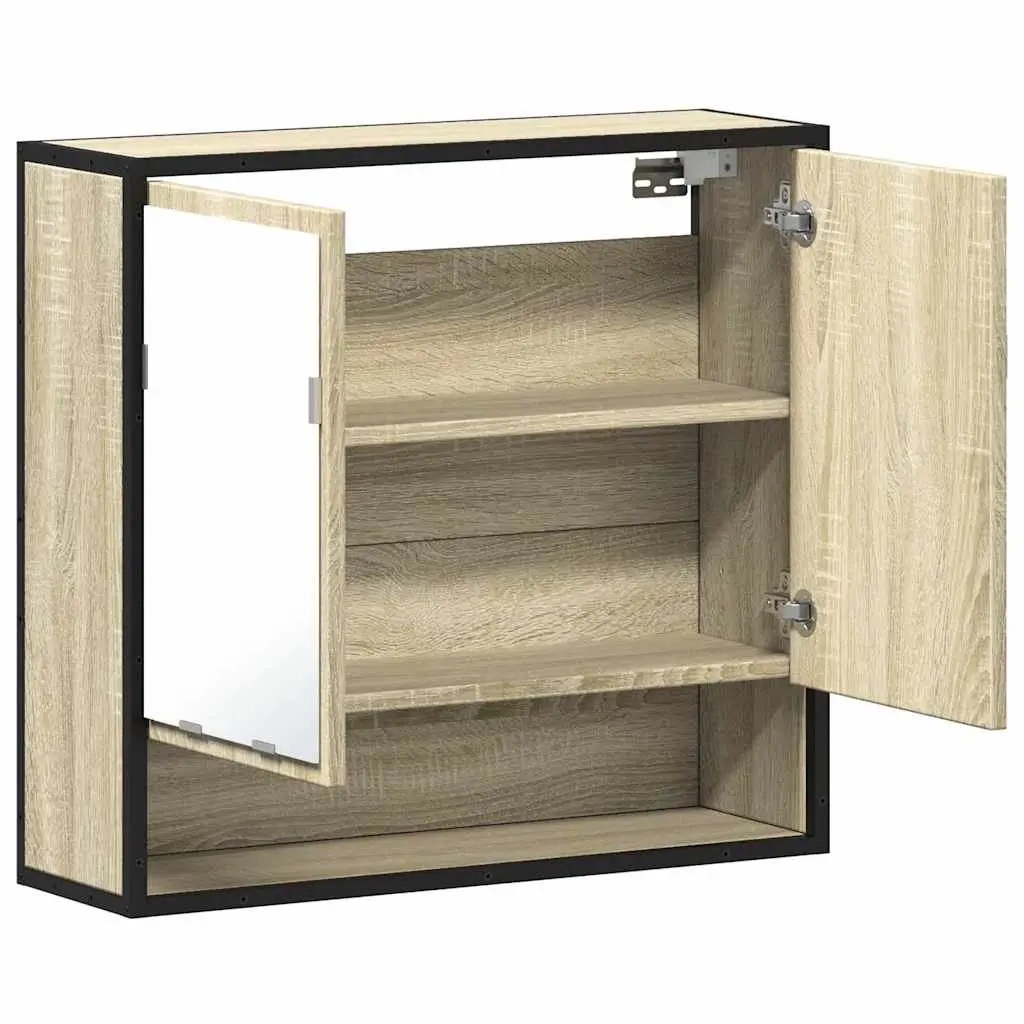 Wall-Mounted Bathroom Mirror Storage Unit