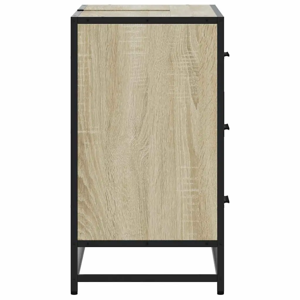 Bathroom Sink Cabinet Brown 80x33x60cm Engineered Wood Vanity Storage