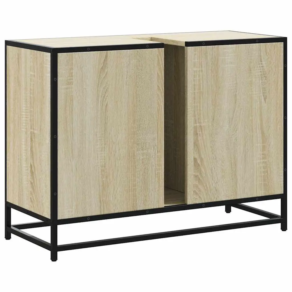 Bathroom Sink Cabinet Brown 80x33x60 cm Engineered Wood Vanity Storage