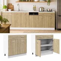Kitchen Storage Drawer Bottom Cabinet in Brown