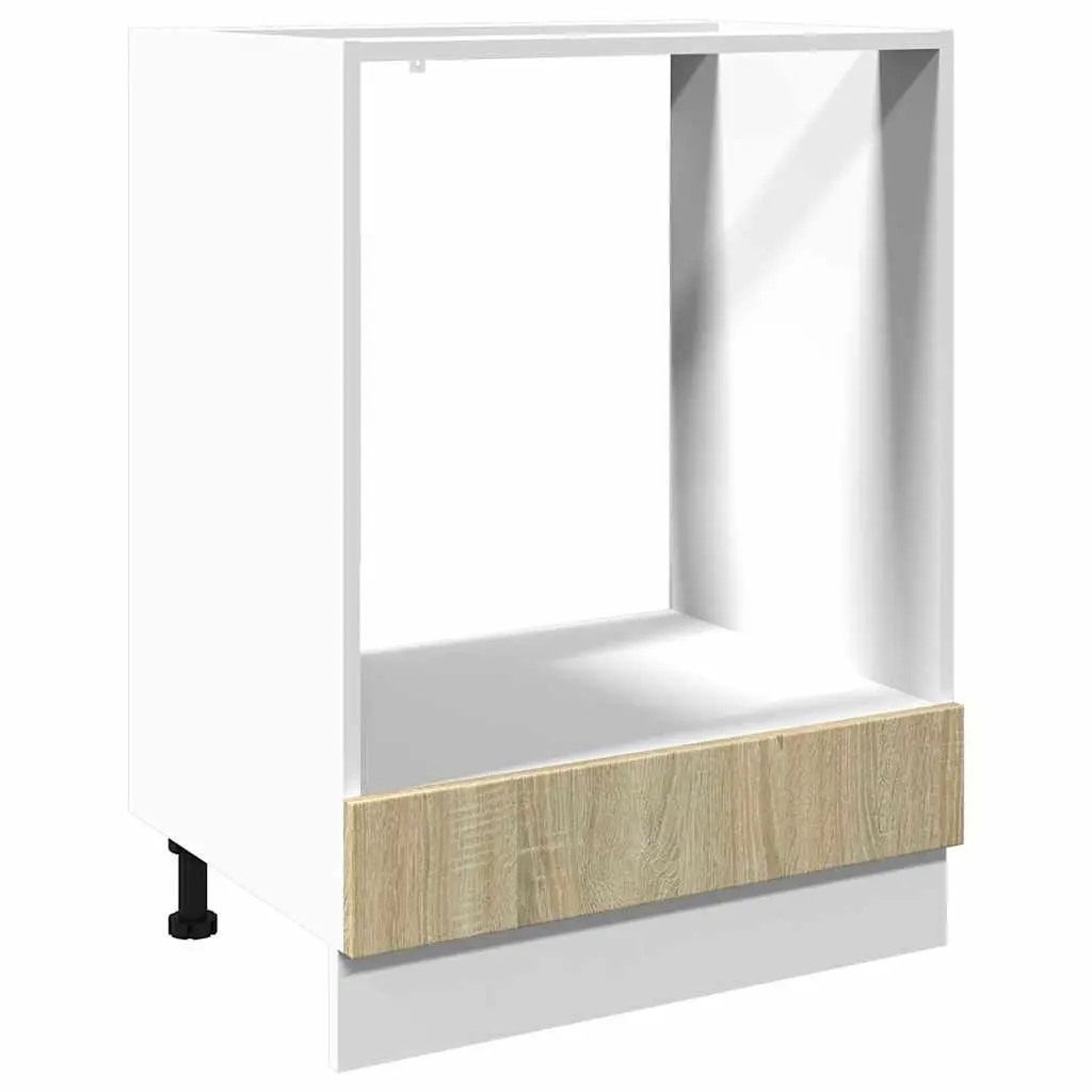 Oven Cabinet Brown Engineered Wood 60x46x81.5cm Compact Kitchen Storage Unit