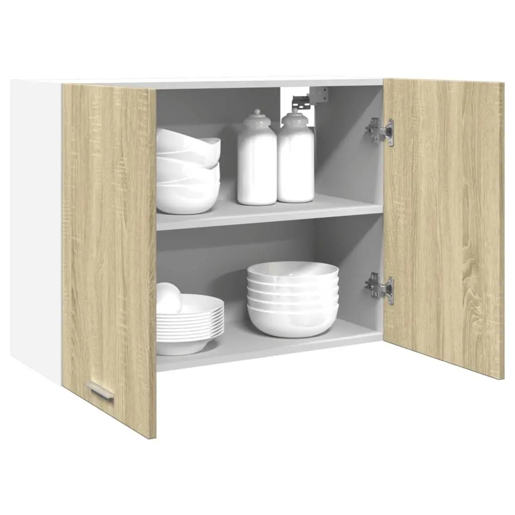 Hanging Kitchen Cabinet Wall Mount Storage Engineered Wood Brown 80x31x60 cm