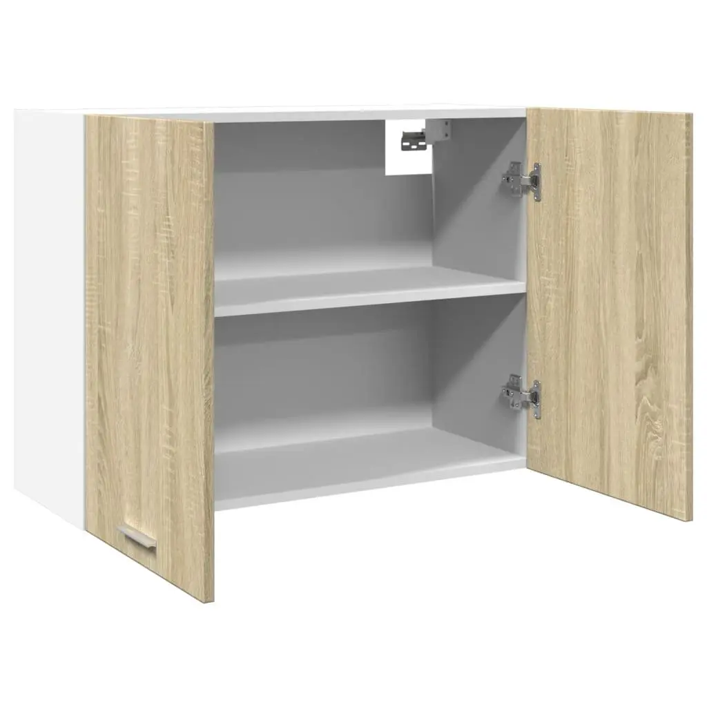 Hanging Kitchen Cabinet Wall Mount Storage Engineered Wood Brown 80x31x60 cm