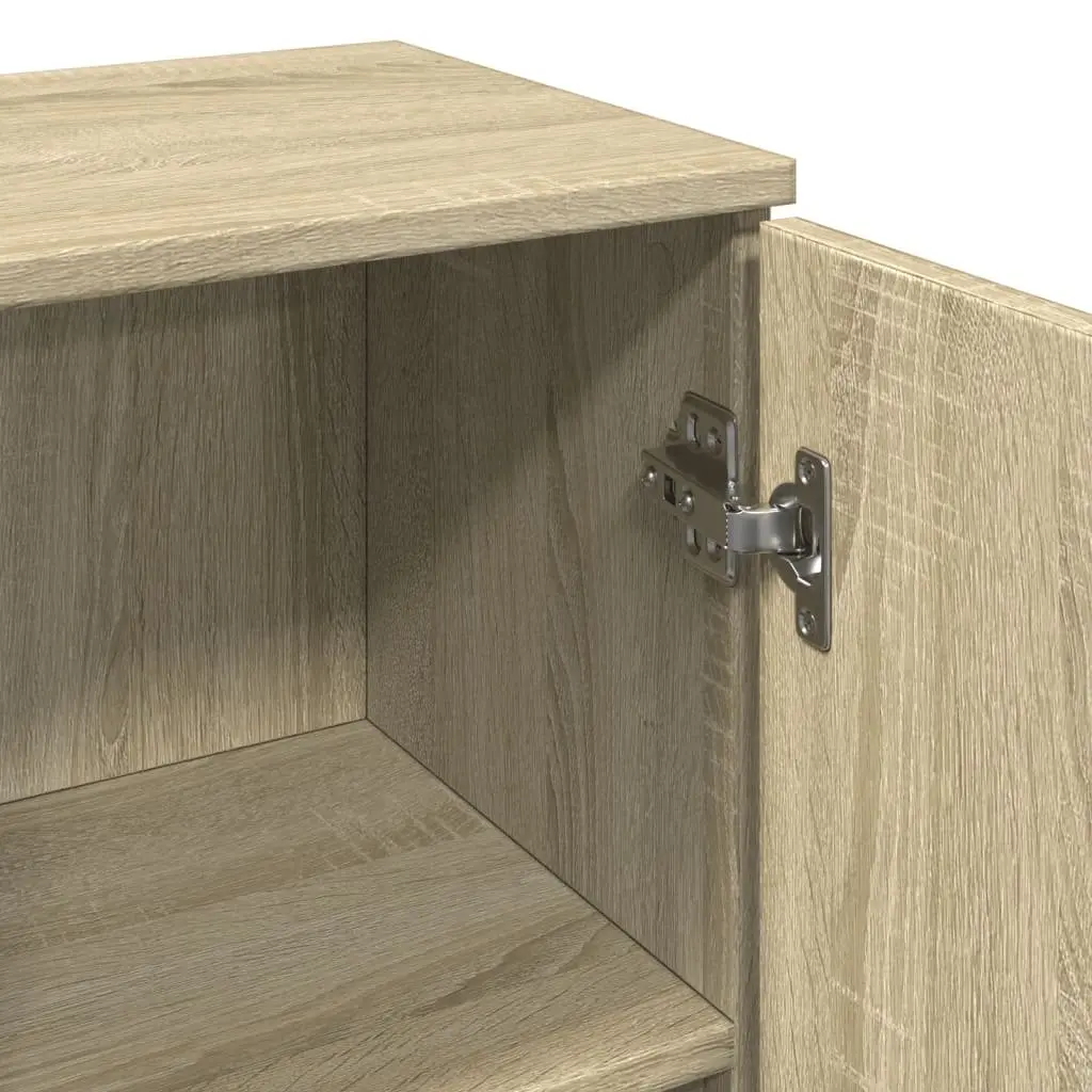 Bathroom Vanity Cabinet Sonoma Oak 30x30x190cm Storage Unit Engineered Wood