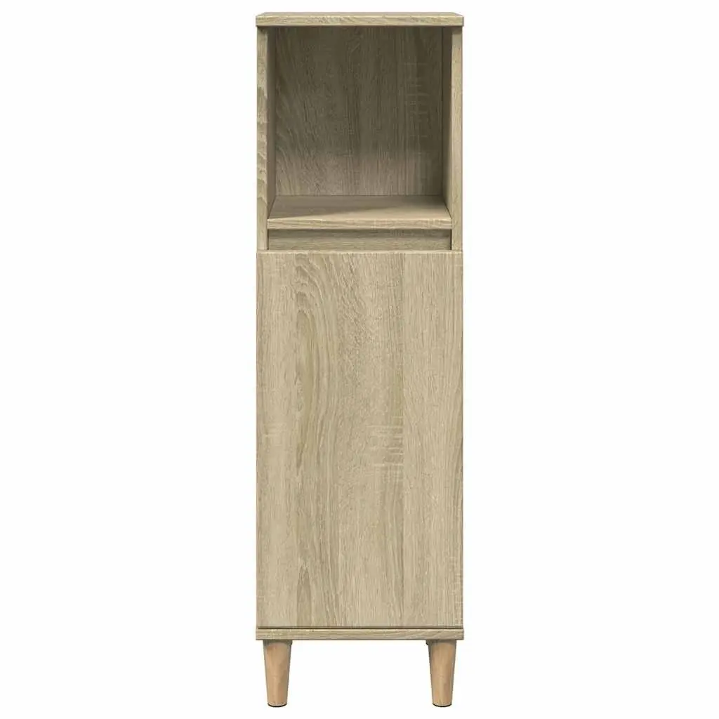 Bathroom Cabinet Sonoma Oak 30x30x100 cm Engineered Wood Storage Unit