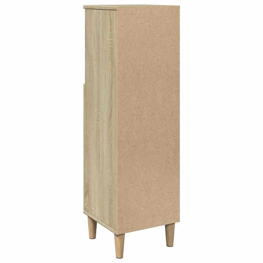 Bathroom Cabinet Sonoma Oak 30x30x100 cm Engineered Wood Storage Unit