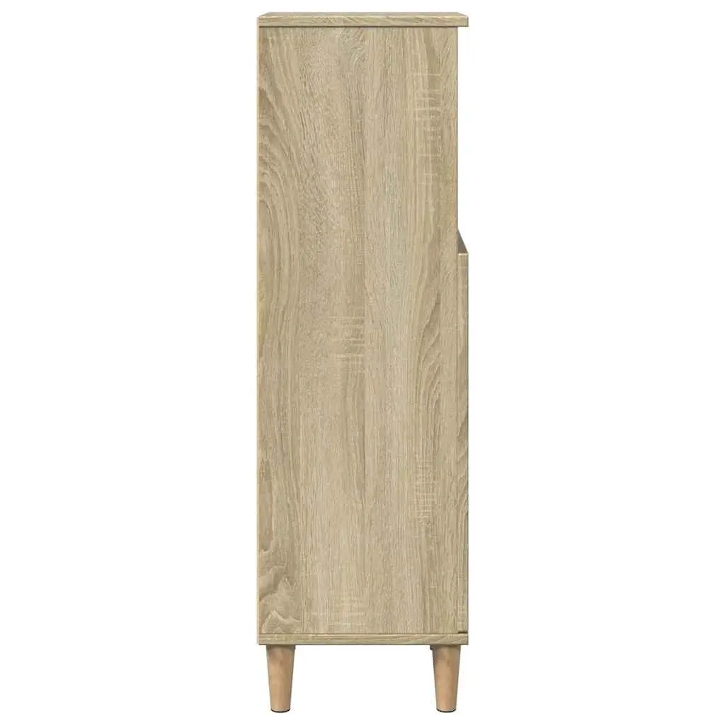 Bathroom Cabinet Sonoma Oak 30x30x100 cm Engineered Wood Storage Unit