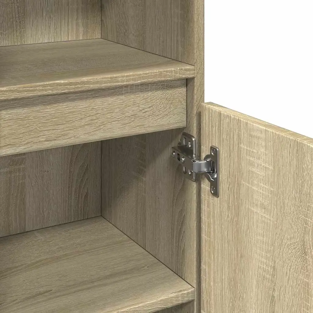 Bathroom Cabinet Sonoma Oak 30x30x100 cm Engineered Wood Storage Unit
