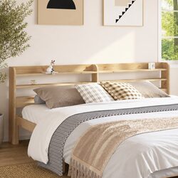 Brown 180 cm Pine Headboard with Storage
