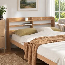 Concise and Confident: Headboard with Shelves