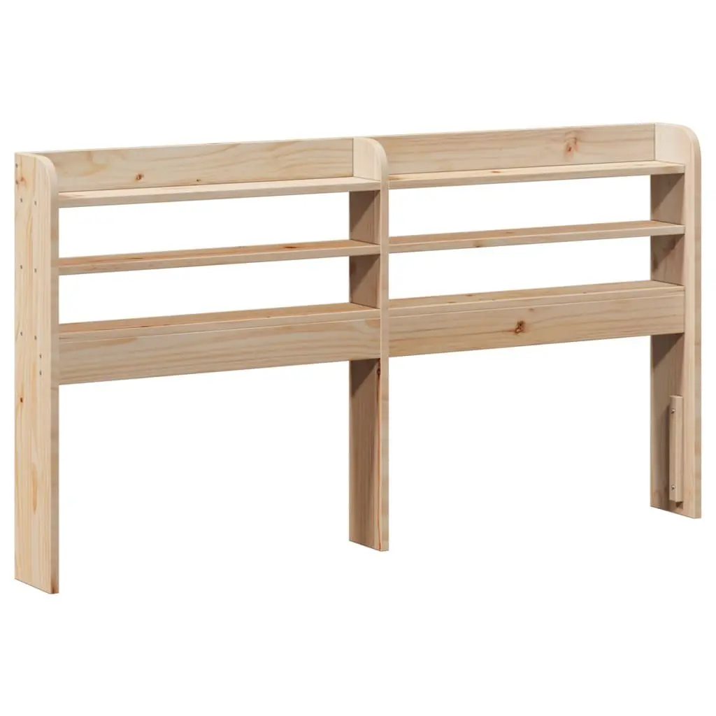 Headboard with Storage Shelves 150cm Solid Wood Bedroom Furniture Freestanding
