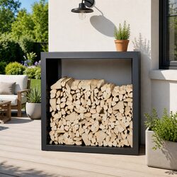 Sturdy Firewood Rack with Steel Construction