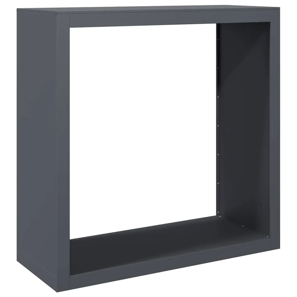 Firewood Rack Anthracite Steel 100x40x100cm Elevated Storage Organiser