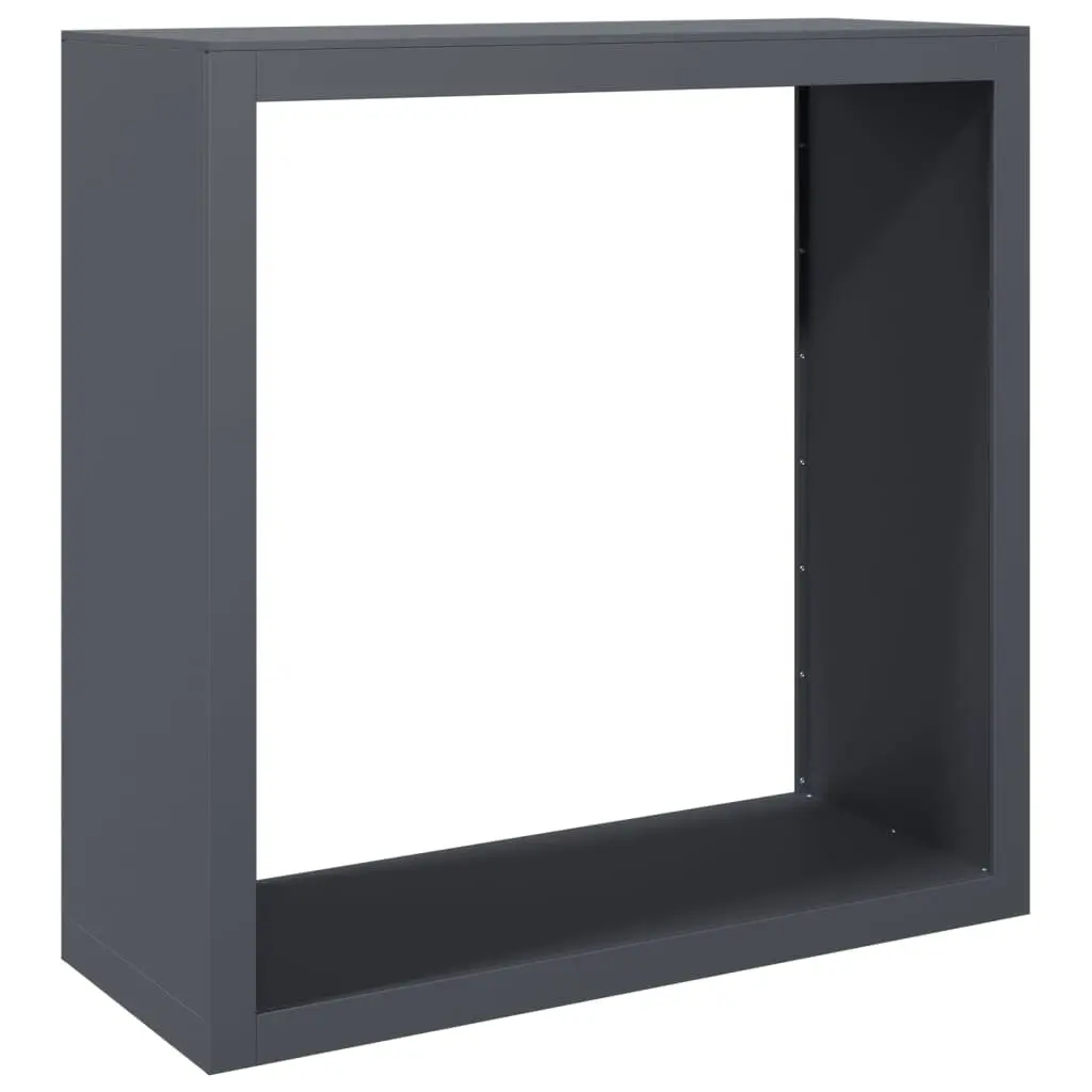 Firewood Rack Anthracite Steel 100x40x100cm Elevated Storage Organiser