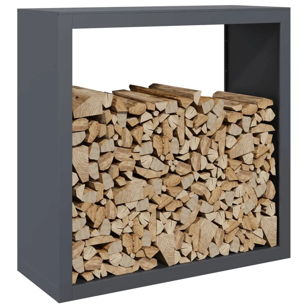 Firewood Rack Anthracite Steel 100x40x100cm Elevated Storage Organiser