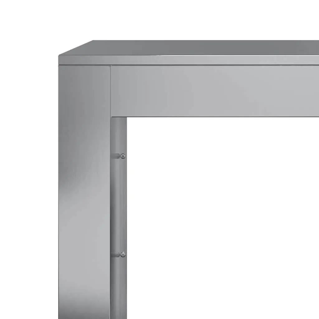 Firewood Rack Log Storage Holder Galvanised Steel 100x40x100cm Grey