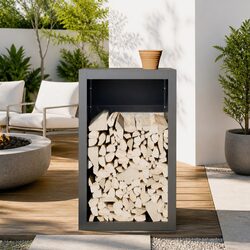 Compact Firewood Rack for Efficient Storage 60x40x100cm