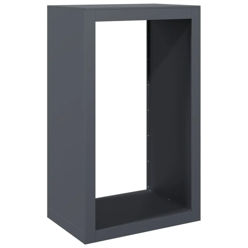 Firewood Rack Storage Steel Log Holder Anthracite 60x40x100cm Home Garden