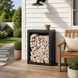 Firewood Rack 60x40x80cm in Anthracite Steel