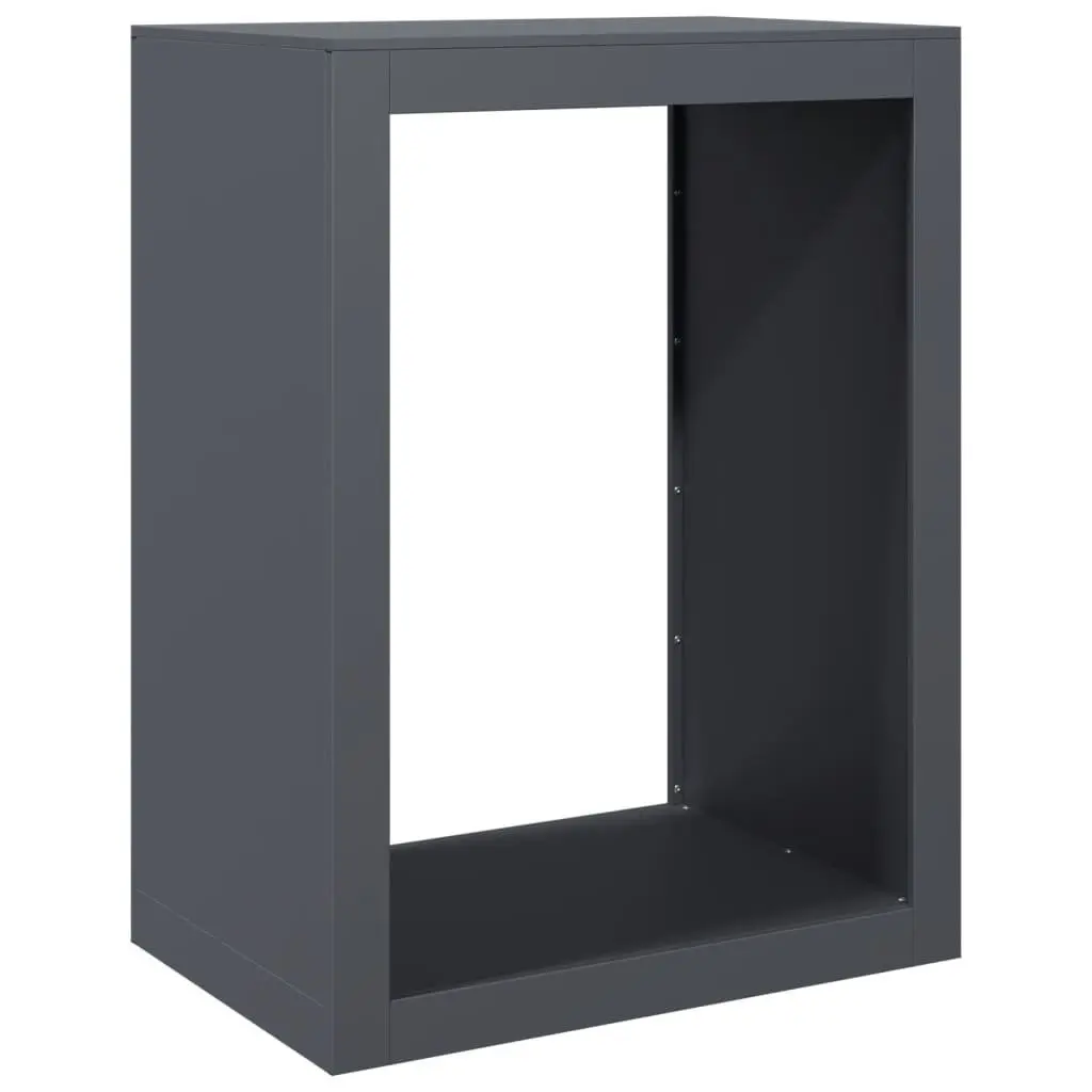 Firewood Rack Anthracite Steel 60x40x80cm Log Holder for Fireplace Storage