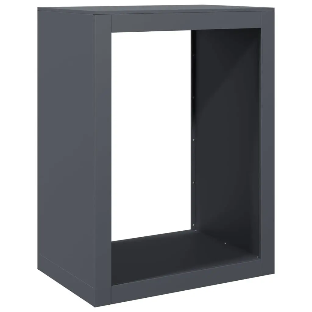 Firewood Rack Anthracite Steel 60x40x80cm Log Holder for Fireplace Storage