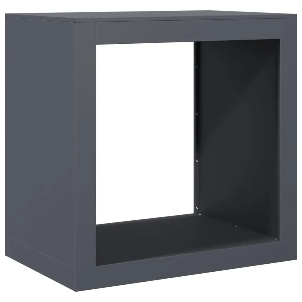 Firewood Rack Anthracite Steel Storage Log Holder Stand