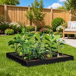 Compact Black Steel Raised Garden Bed for Easy Planting