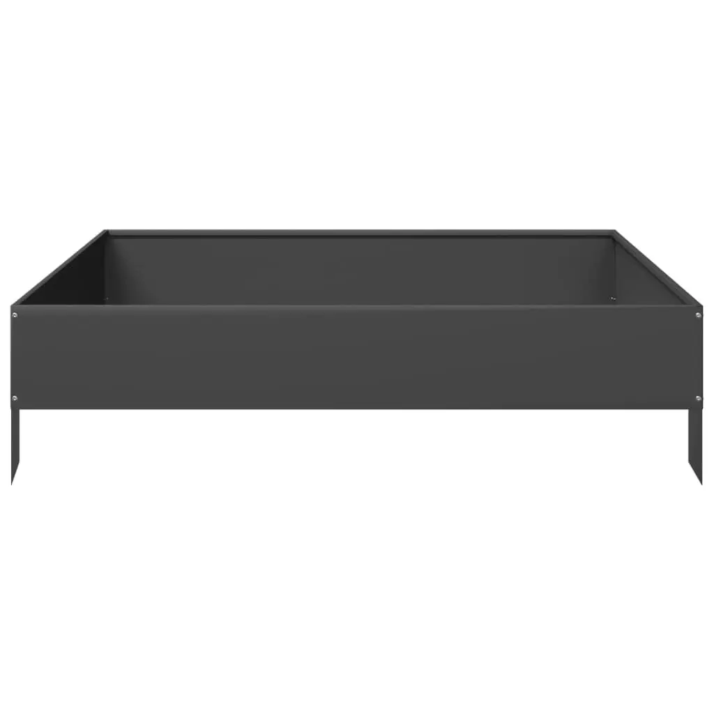 Raised Garden Bed Planter Black Steel Outdoor Flowers Vegetables Herbs Growing