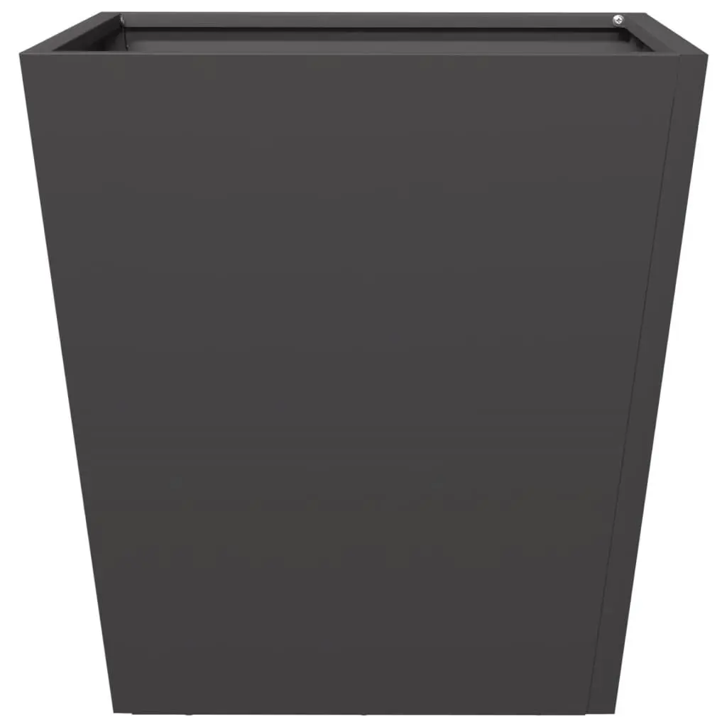 Garden Planter Box Black 40x40x40cm Steel Outdoor Pots for Flowers Plants Decoration