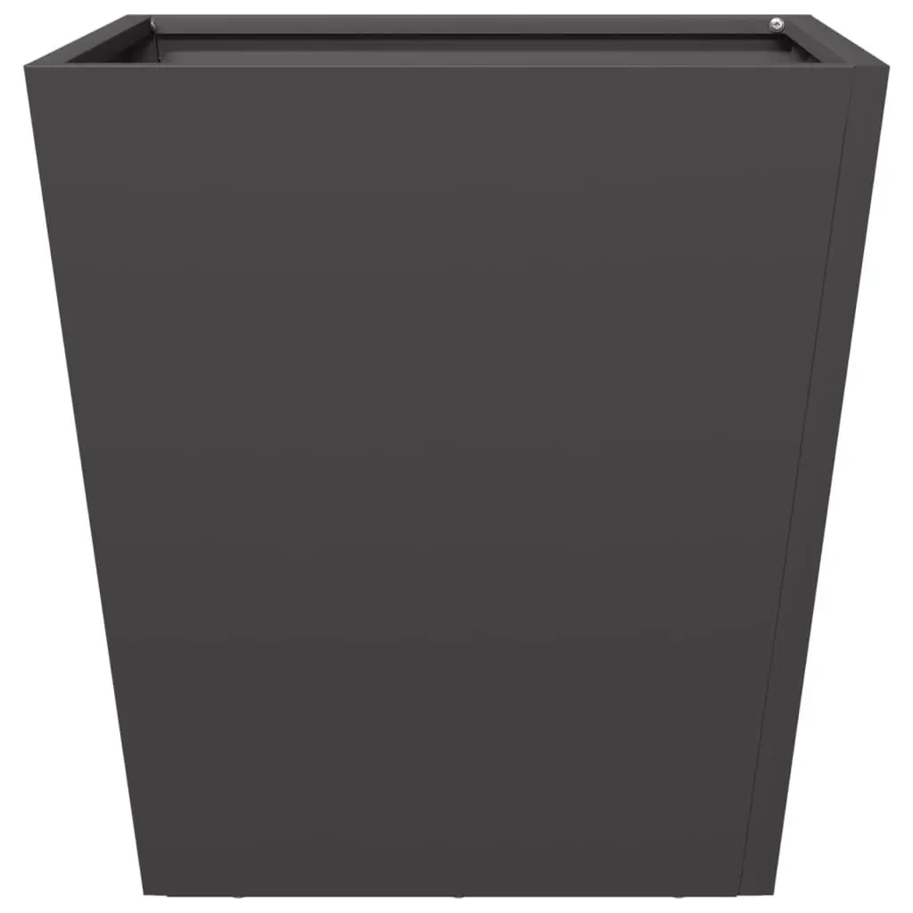 Garden Planter Box Black 40x40x40cm Steel Outdoor Pots for Flowers Plants Decoration