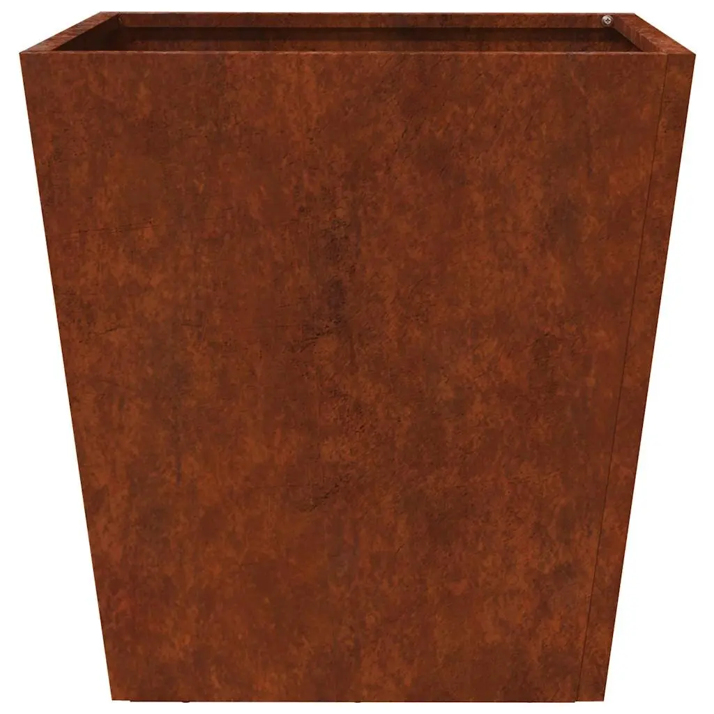 Garden Planter Silver 40x40x40 cm Weathering Steel Outdoor Pots for Flowers Plants