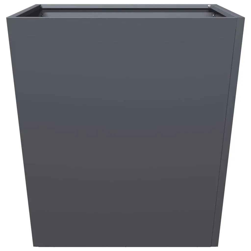 Steel Garden Planter 50x50x50 cm Anthracite Elevated Outdoor Pot for Floral and Vegetable Display