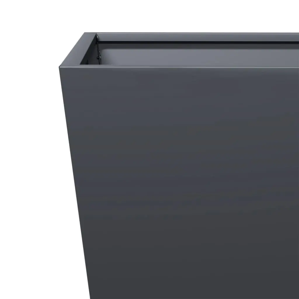 Steel Garden Planter 50x50x50 cm Anthracite Elevated Outdoor Pot for Floral and Vegetable Display