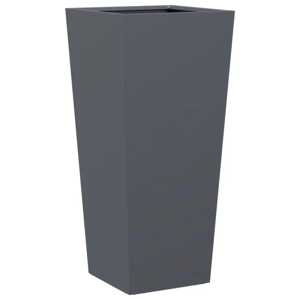 Garden Planters Anthracite 35x35x75 cm Steel Outdoor Pots