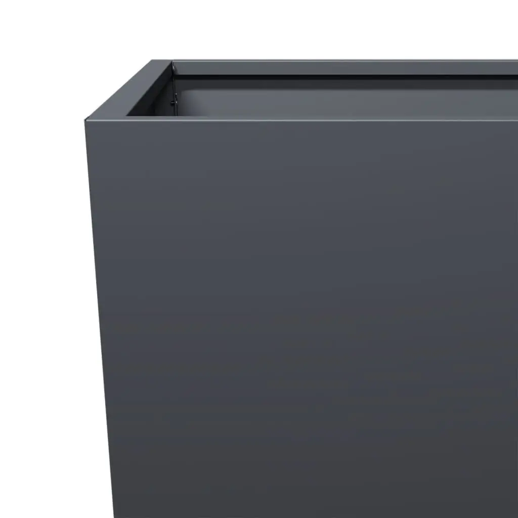 Garden Planters Anthracite 35x35x75 cm Steel Outdoor Pots