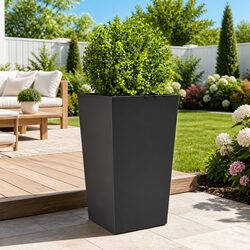 Black Steel Outdoor Planter