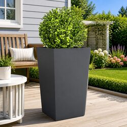 Anthracite Steel Garden Planter