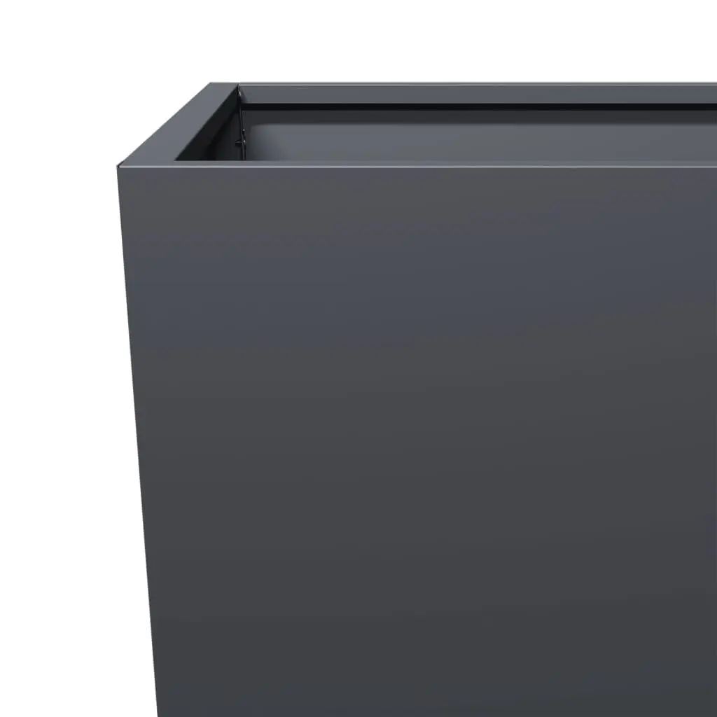 Garden Planter Anthracite 45x45x75cm Steel Outdoor Pots for Flowers Plants