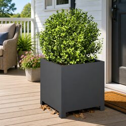 2pcs Anthracite Garden Planters for Outdoor Use