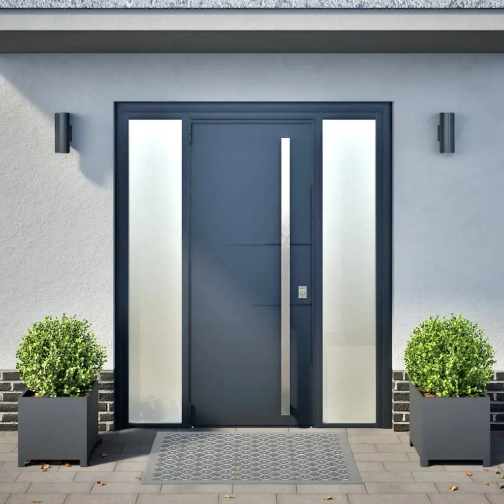 Garden Planters Anthracite 40x40x40cm Steel Outdoor Pots 2 Piece